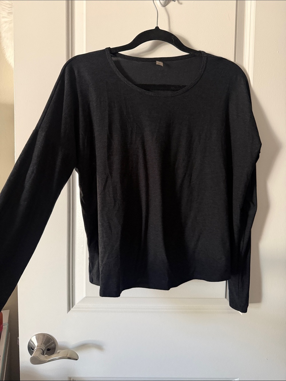 Black Long Sleeve Lightweight Top — Classic Crew